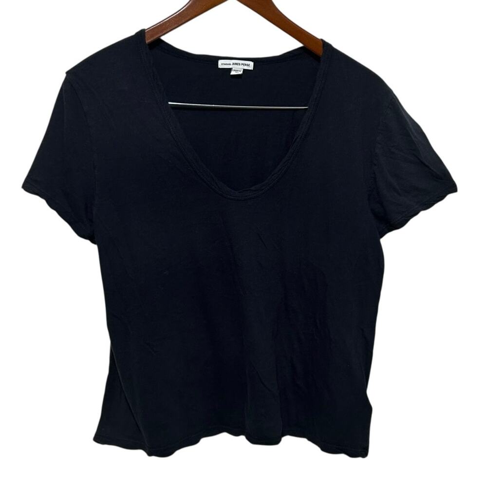 James Perse 2 Women Tee M Cotton Cashmere Basic Layer Closet Staple Minimalist‎